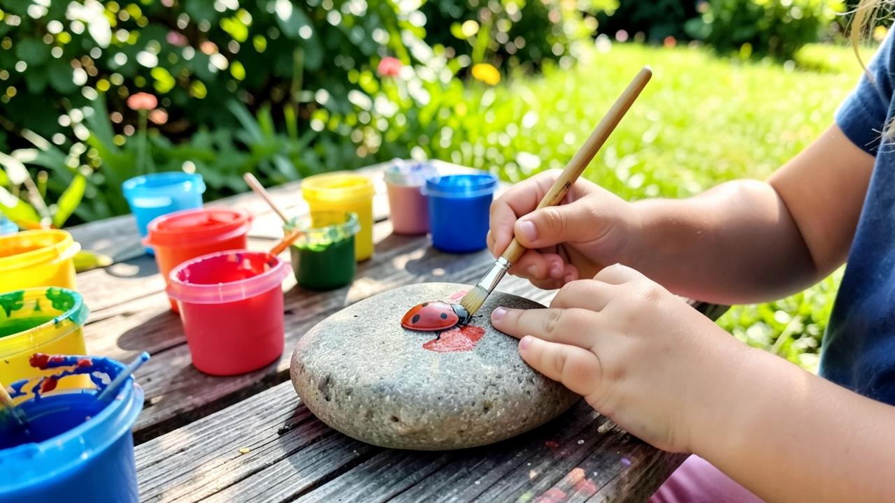 Video thumbnail: Paint a Happy Ladybug Rock (Super Easy!)