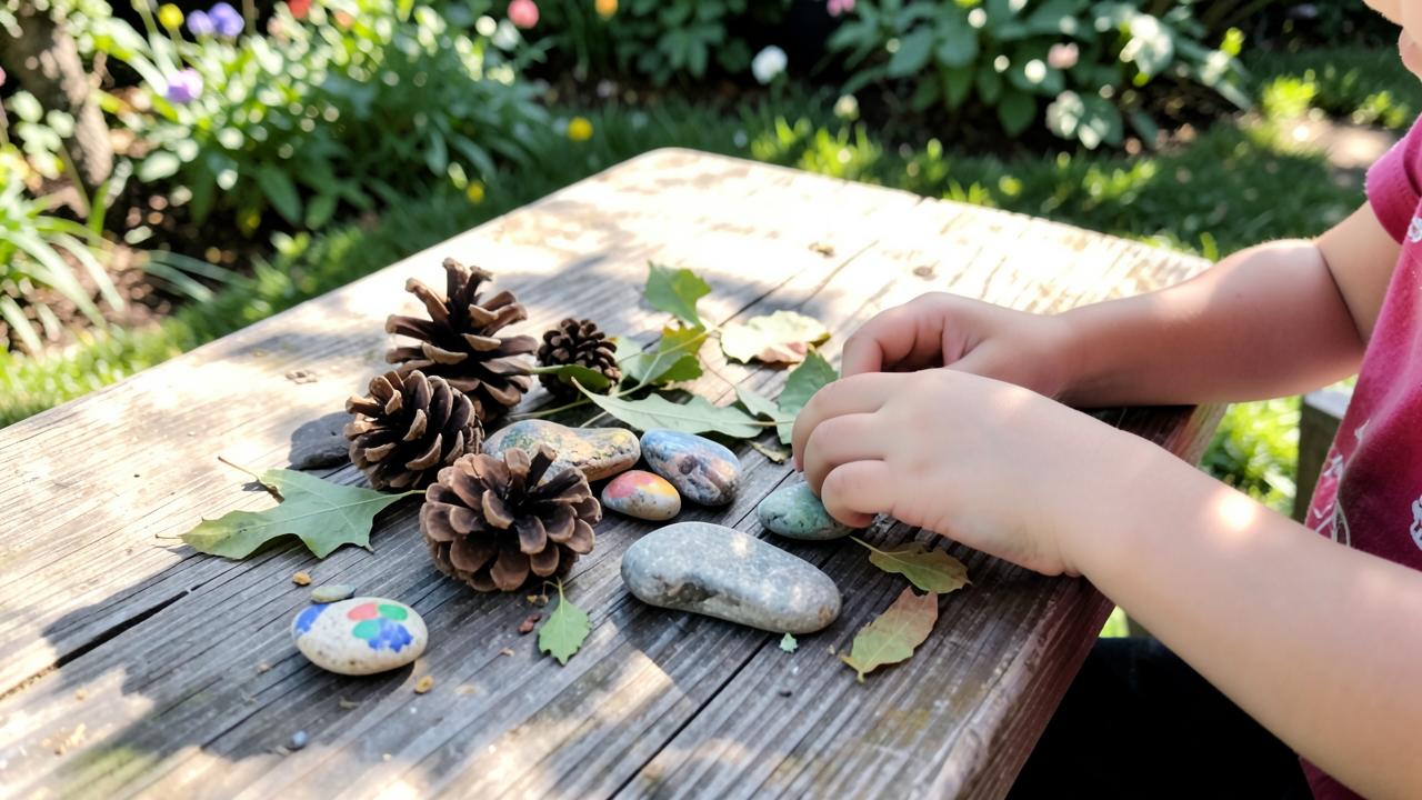 Video thumbnail: Nature Craft Adventure: Leaves, Pinecones & Rocks